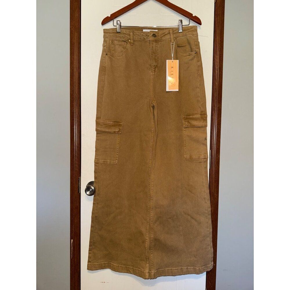 NWT Risen Cargo Wide Leg High Rise Jeans Style# FP-RDP5488 Size 15/32 - Picture 2 of 16